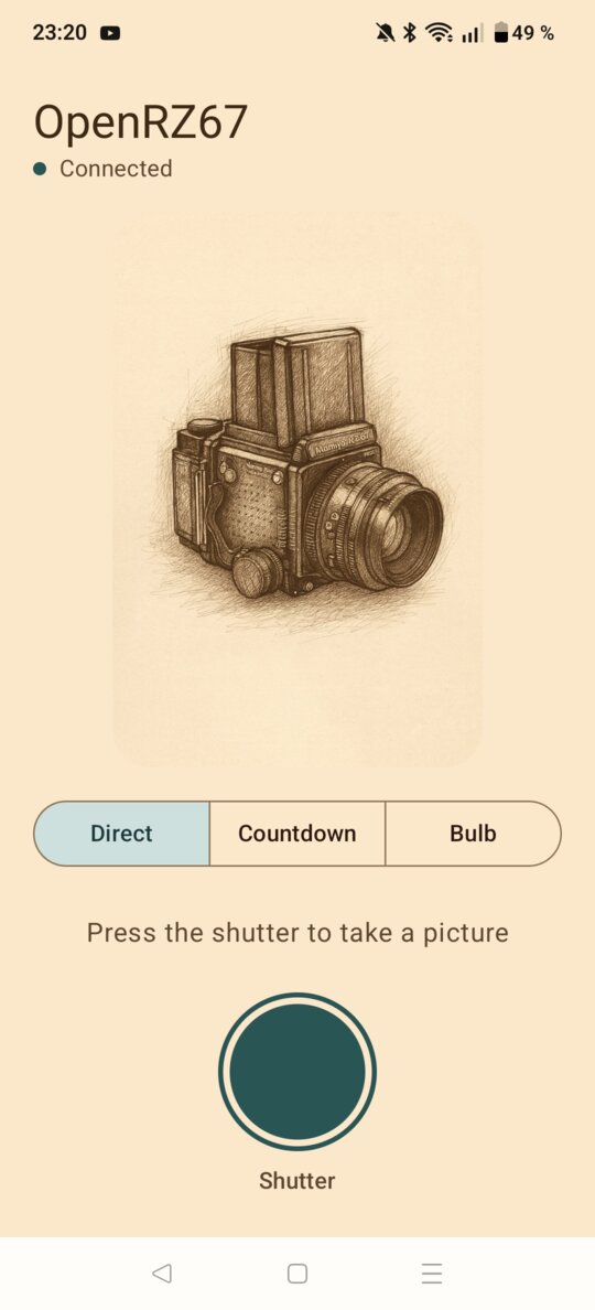 Android app: Direct mode with the shutter button